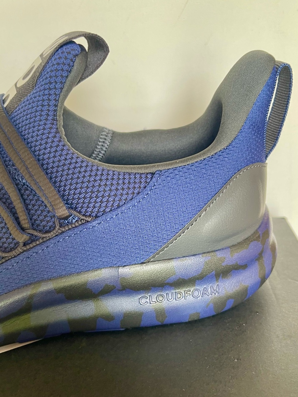 NIB ADIDAS MENS LITE RACER ADAPT 7.0 SERIES BLUE & BLACK SIZE 11 SLIP ON SNEAKER - Picture 3 of 10